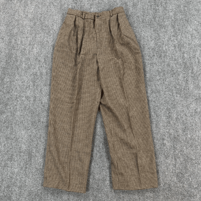 Vintage Ralph Lauren Pants Women's 12 Brown Wool Tweed