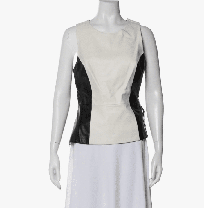 Jason Wu Lambskin Crew Neck sleeveless