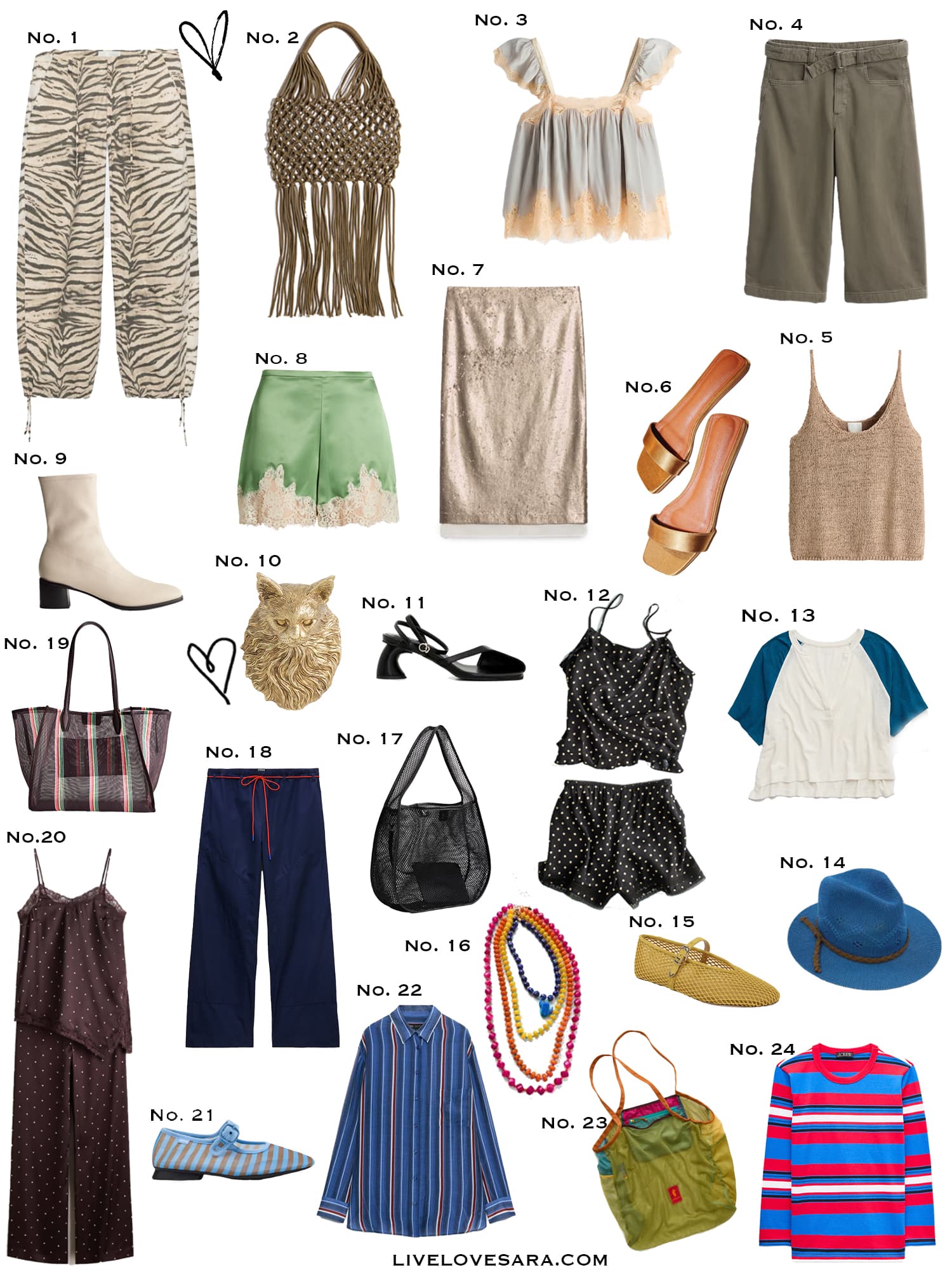A white background with a collection of 24 finds from the past week.