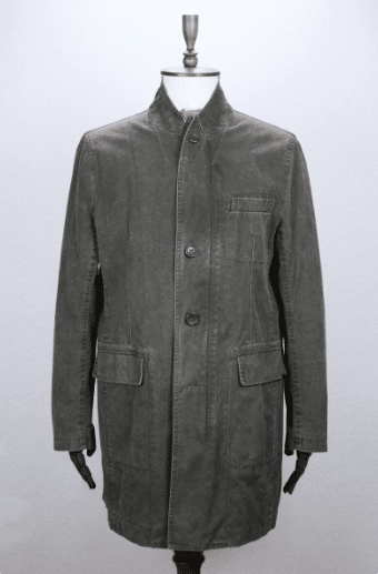DKNY gray washed cotton avangard y2k style overcoat jacket coat
