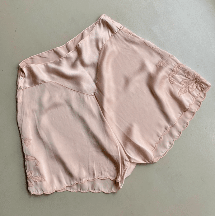 1930s pink silk bloomer shorts.
