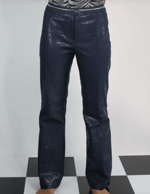 Y2K Snake Print Flares dark blue