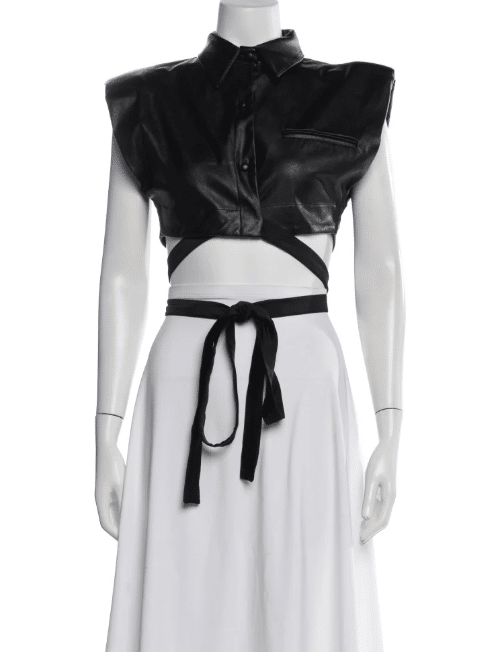 Nonchalant Sleeveless Button-Up Top Black