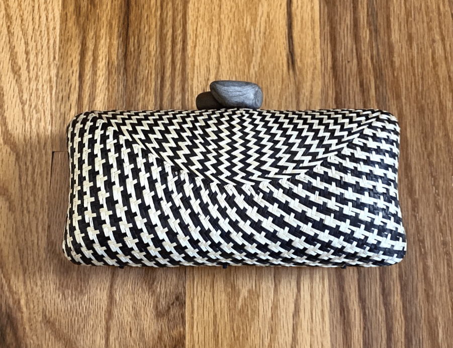 Kayu Women's Clutch Bag Natural Raffia Wood Closure