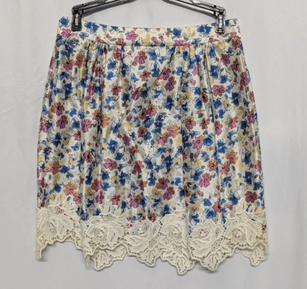 Vintage Dolce And Gabbana Multicolored Floral Silk Skirt