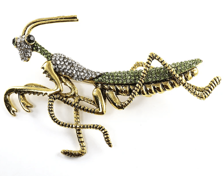Huge Praying Mantis Brooch