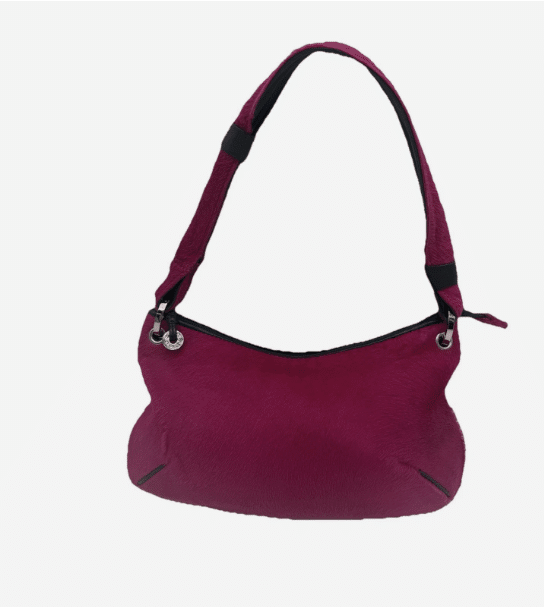 Donald J Pilner Fuchsia Hot Pink Calf Hair Purse Bag
