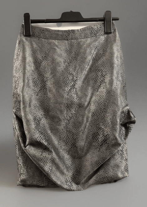 Giorgio Armani silk skirt silk snake skin print luxury