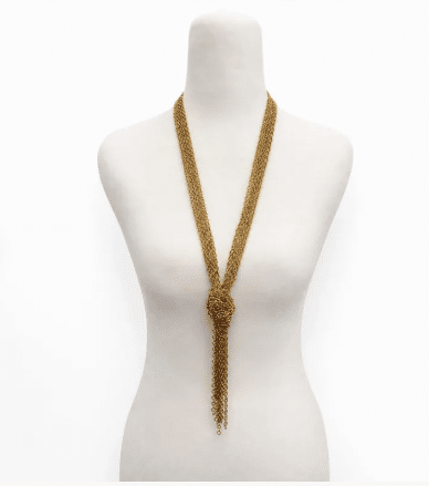 Vintage Kenneth Lane Gold Chain Necklace Multi Strand Statement Necklace
