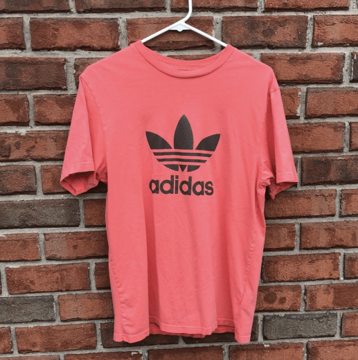 vintage adidas pink t-shirt