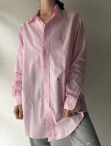 Y2k 'Ralph Lauren' Pink Button Up Shirt