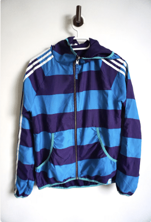 Vintage Adidas Windbreaker Jacket, Parachute Track Top, Reversible