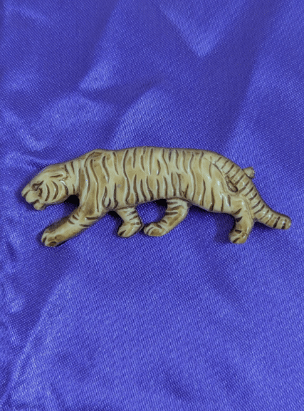 Vintage Italian Made Lucite Tiger brooch
