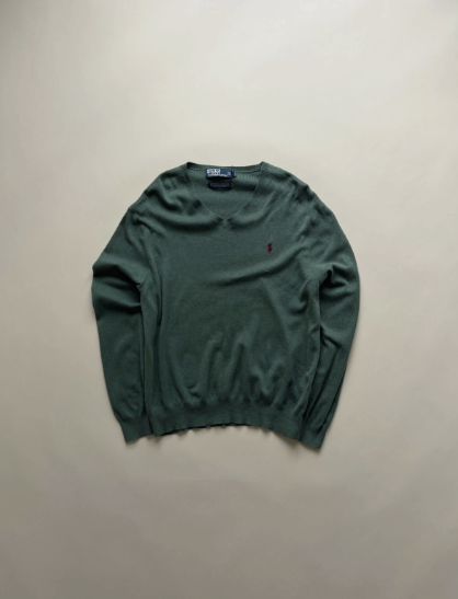 Vintage 90's Polo Ralph Lauren Green knit sweater