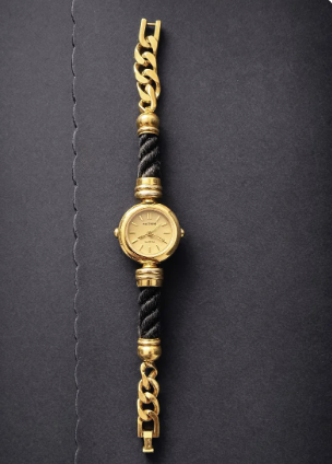 Vintage Waltham Gold-Tone Bracelet Chain Watch | Quartz | 1980s
