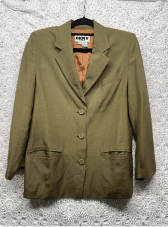 Vintage DKNY jeans silk brown blazer M