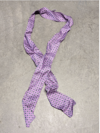 VINTAGE SILK SCARF skinny hair neck tie