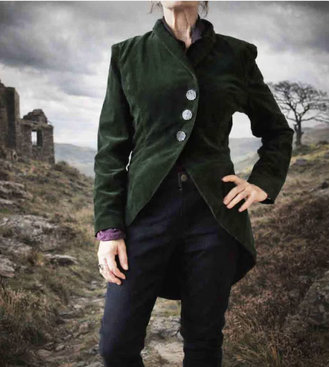 Vintage 80s Green Velveteen Riding Heathcliff Tail Coat