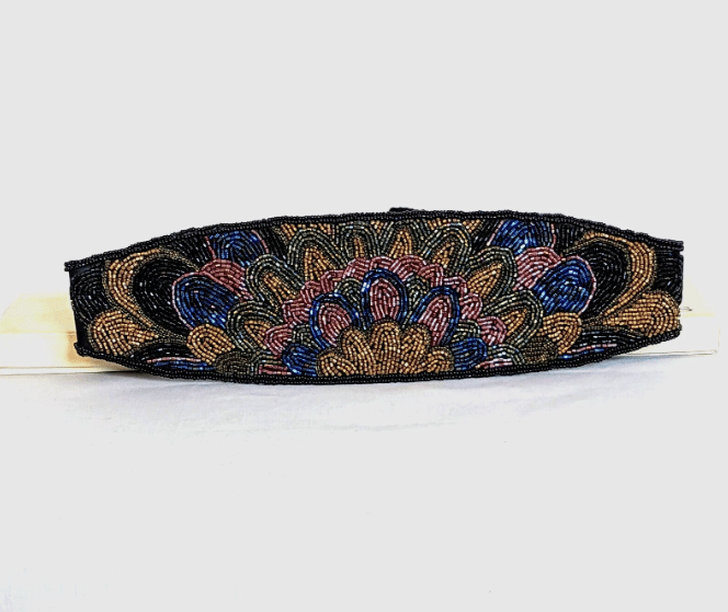 VTG 1980s Exquisite Colourful Beaded Disco Glam Throwback Belt Cummerbund