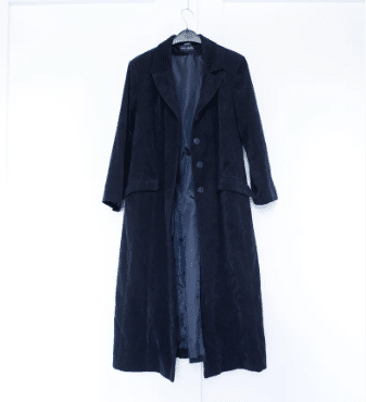 Vintage Dark Navy Velvet Duster Coat Size M/L, Arlesta Longline Whimsigoth Maxi Jacket,