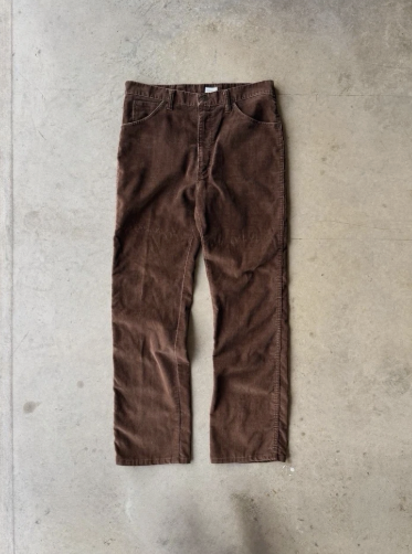 VTG 70s Sedgefield Corduroy Pants 33x32* Talon Classic Earth Tone Mocha Brown