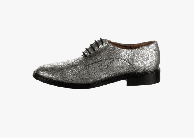 Robert Clergerie silver Snakeskin Patterned Oxfords