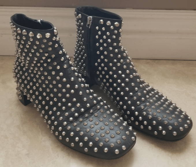 Prada Leather Studded Boots