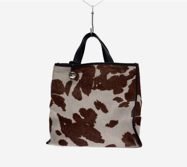FURLA Handbag Y2K Calf Pony Hair Brown Vintage