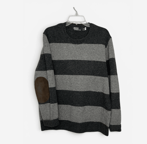 Polo Ralph Lauren Wool Cashmere Elbow Patch Sweater Large