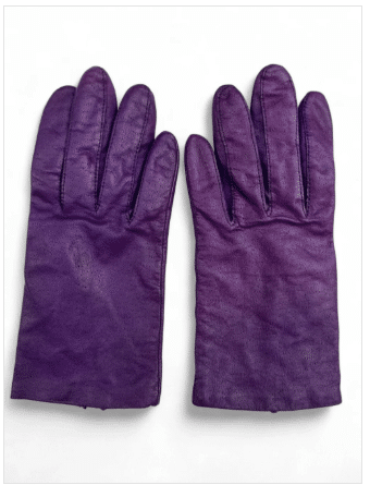 Vintage 80s Royal Purple Leather Driving Gloves SZ 7 Women’s Medium Soft Supple